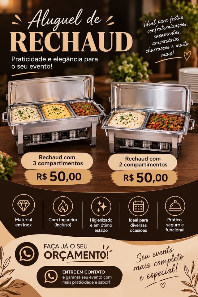 Rechaud com fogareiro